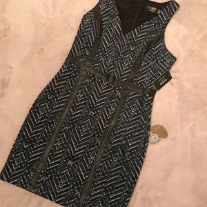 Stunning GUESS “Becca” Blue Faux Leather Dress 8